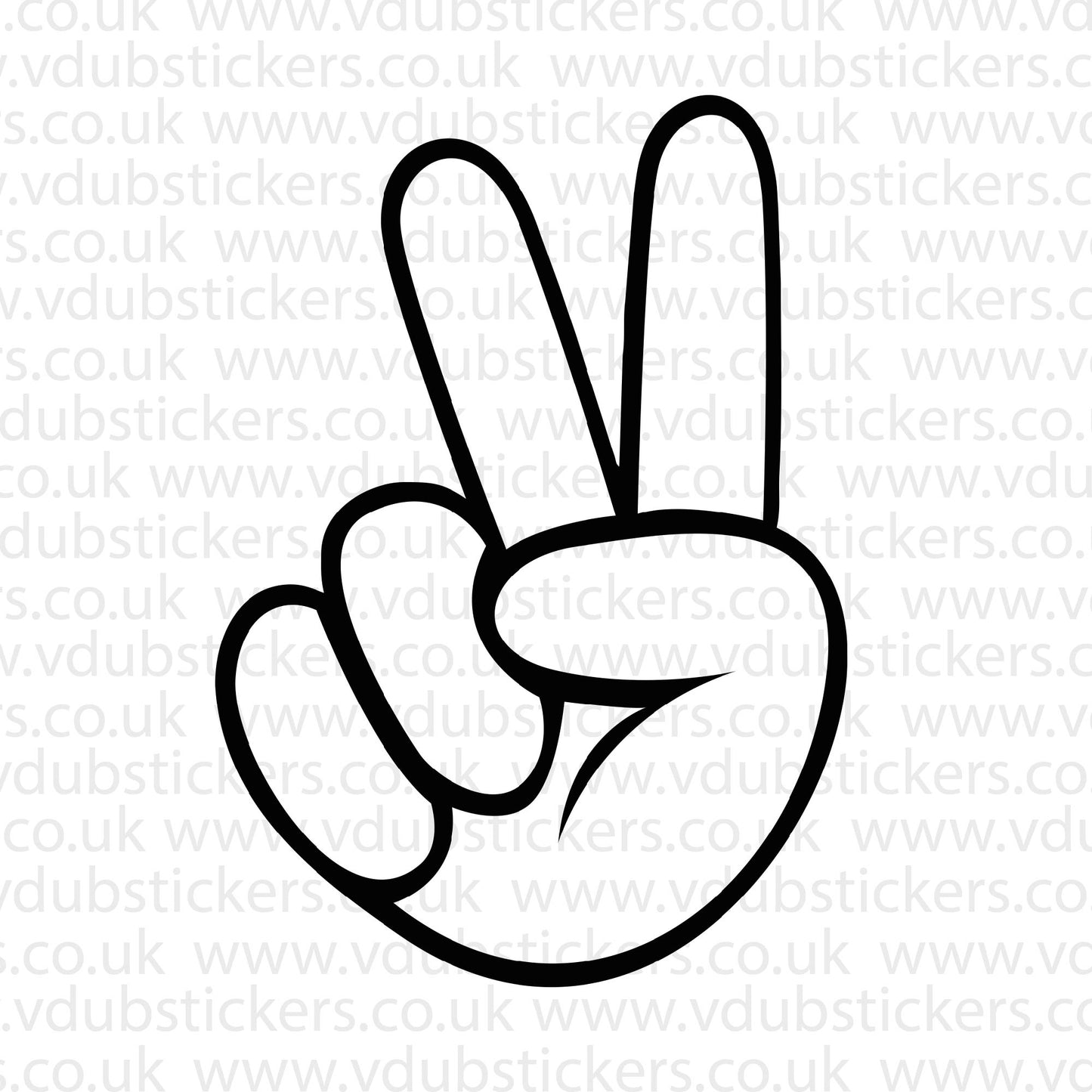 Peace Hand Sign Vinyl Decal