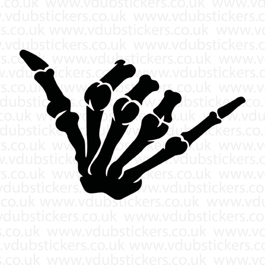 Shaka Wave Skeleton Vinyl Decal