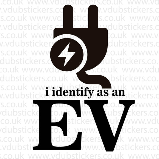 I Identify As An EV Vinyl Decal